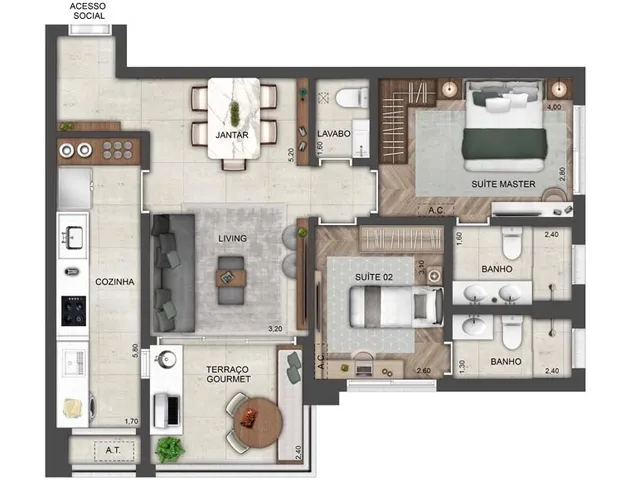 Imagem 4: Apartamento Residencial em São Paulo - Sp, Brooklin Paulista