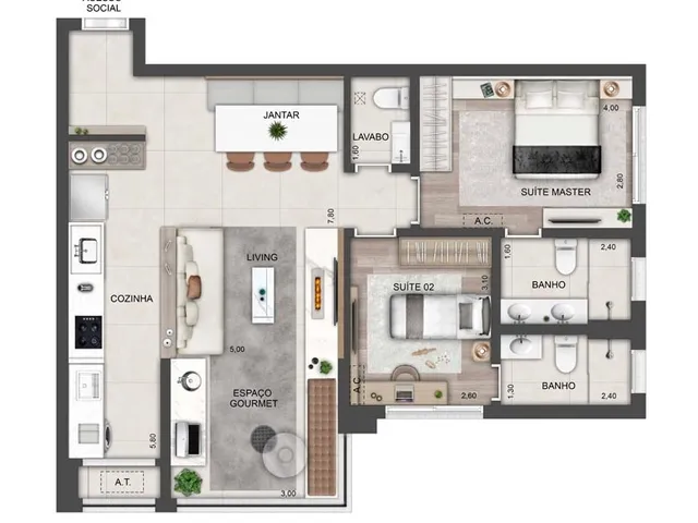 Imagem 5: Apartamento Residencial em São Paulo - Sp, Brooklin Paulista