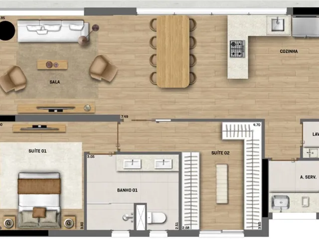 Imagem 2: Blend 468 Apartamento com 2 dormitórios