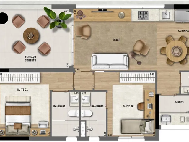 Imagem 4: Blend 468 Apartamento com 2 dormitórios