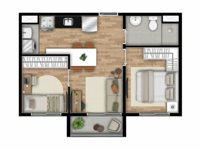 Imagem 4: Vibra Veleiros Apartamento com 2 dormitórios