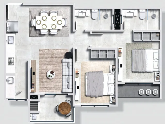 Imagem 6: Farol de Orange Apartamento com 2 dormitórios