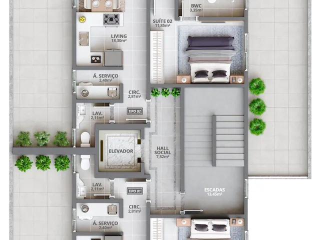 Imagem 2: Saint Germain Apartamento com 2 dormitórios