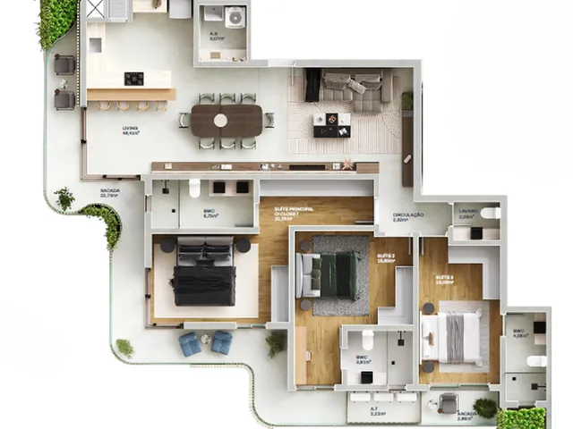 Imagem 9: Oceean Apartamento com 4 dormitórios