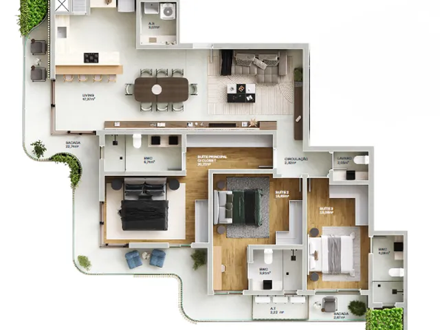 Imagem 10: Oceean Apartamento com 4 dormitórios