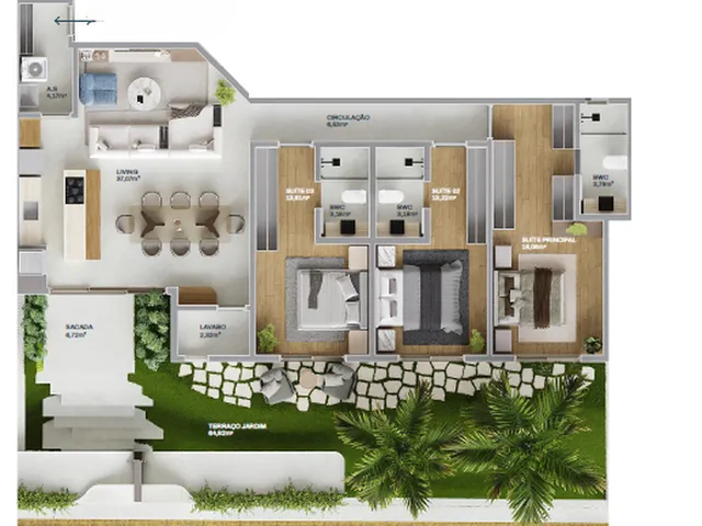 Imagem 16: Oceean Apartamento com 4 dormitórios