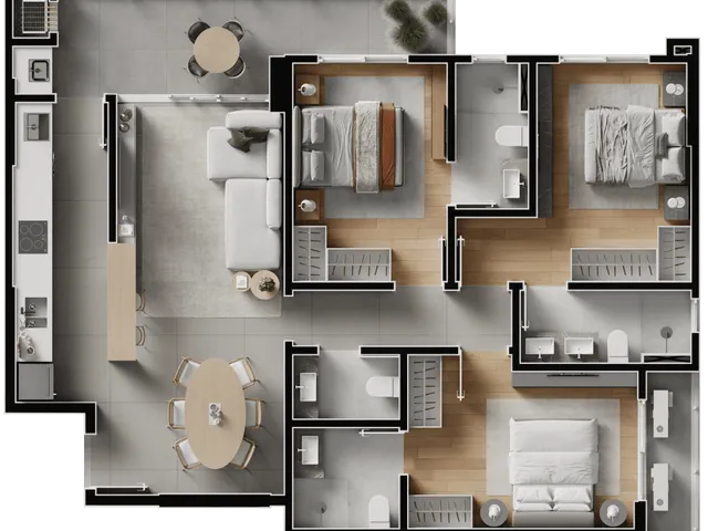 Imagem 4: Volo Riviera Apartamento com 3 dormitórios