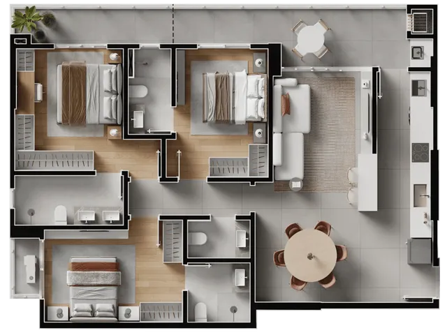 Imagem 5: Volo Riviera Apartamento com 3 dormitórios