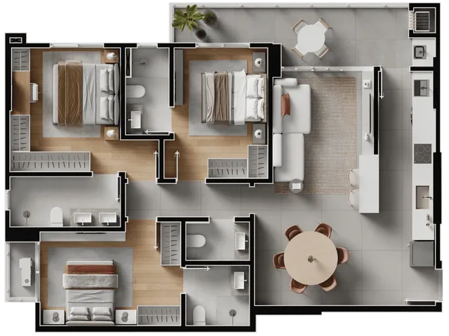 Imagem 7: Volo Riviera Apartamento com 3 dormitórios