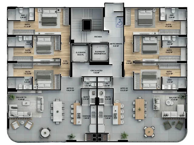 Imagem 3: Avra Residence Apartamento com 3 dormitórios