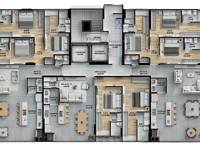 Imagem 4: Avra Residence Apartamento com 3 dormitórios