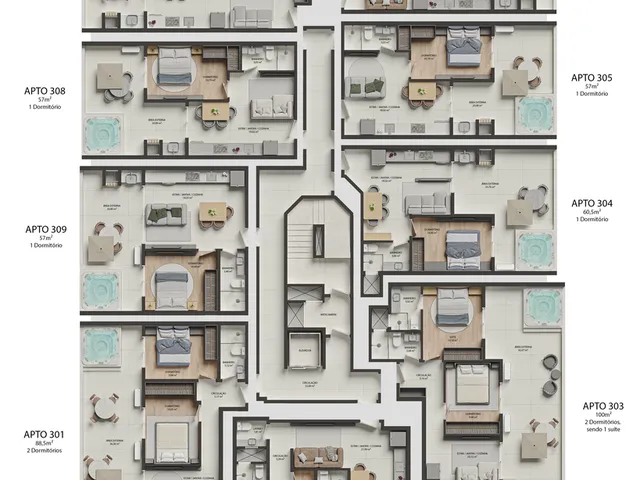 Imagem 2: Valen Residence Apartamento com 2 dormitórios