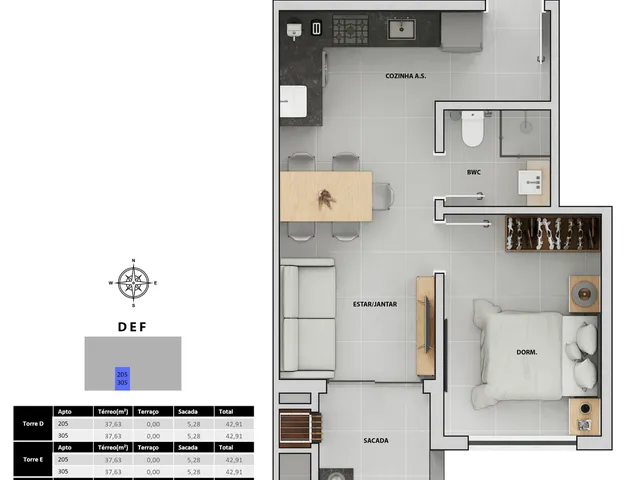 Imagem 6: Bellomonte Apartamento com 2 dormitórios