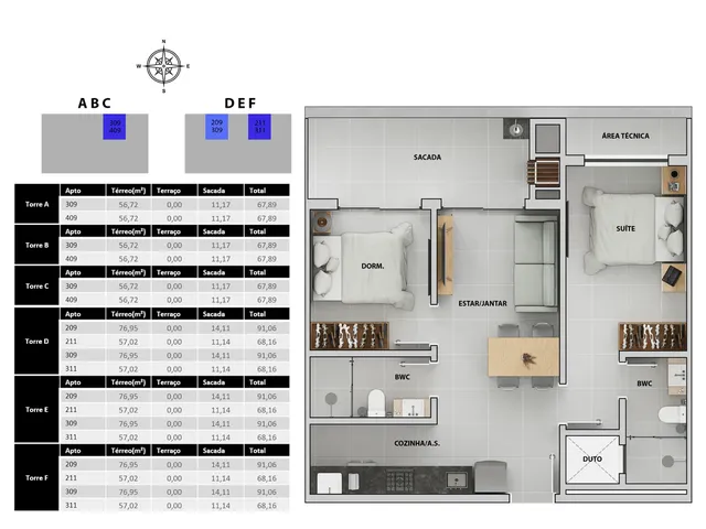 Imagem 12: Bellomonte Apartamento com 2 dormitórios