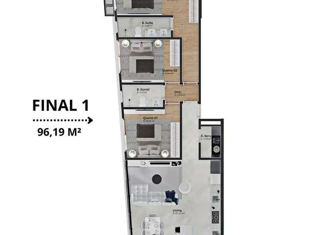 Imagem 5: Elegance Tower Apartamento com 3 dormitórios