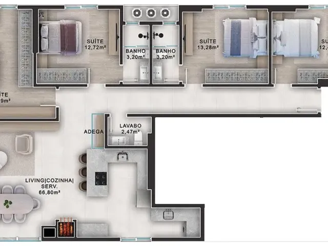 Imagem 3: Wine Tower Apartamento com 2 dormitórios