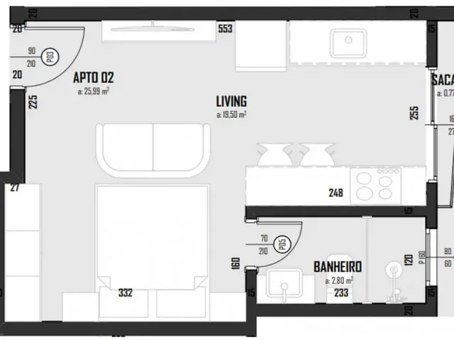 Imagem 2: Rock Studios Apartamento com 1 dormitório