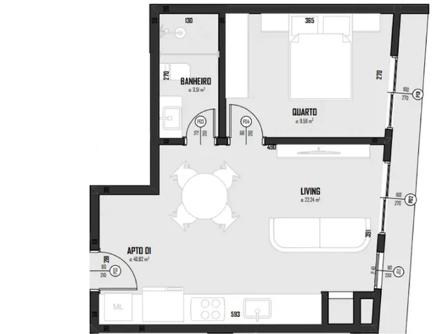 Imagem 6: Rock Studios Apartamento com 1 dormitório