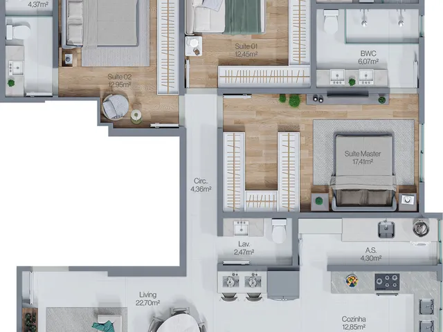 Imagem 3: Porto Verano Apartamento com 3 dormitórios