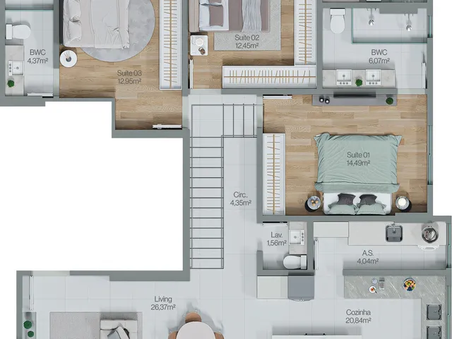 Imagem 5: Porto Verano Apartamento com 3 dormitórios