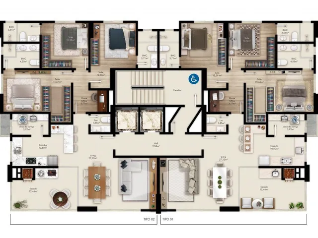Imagem 3: Fiori del Mare Apartamento com 3 dormitórios