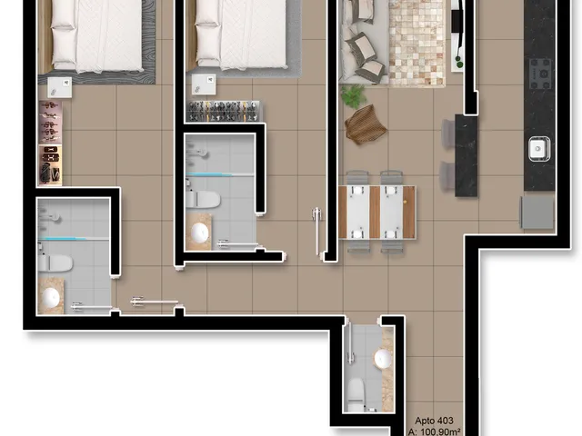 Imagem 6: Del Paine Apartamento com 2 dormitórios