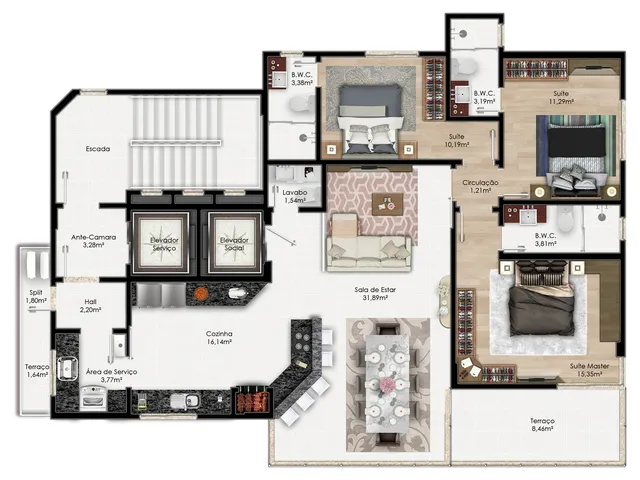 Imagem 4: Unique Tower Apartamento com 3 dormitórios
