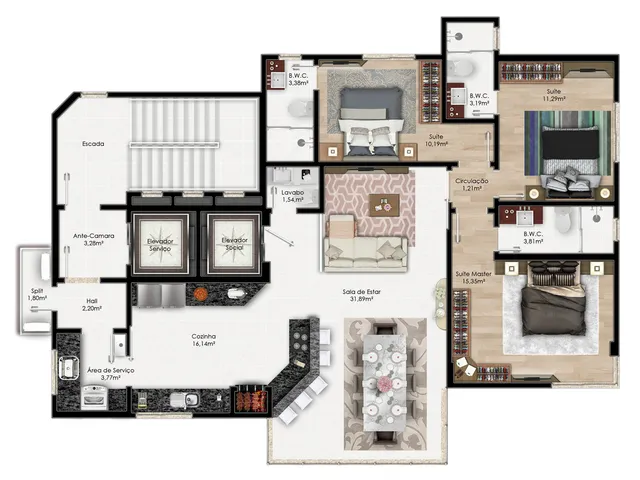 Imagem 5: Unique Tower Apartamento com 3 dormitórios