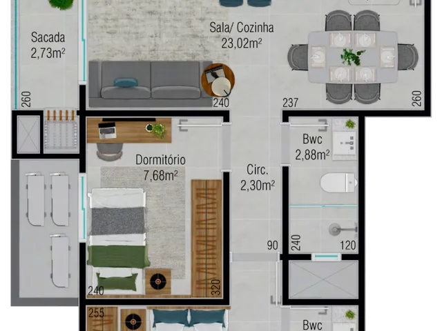 Imagem 4: Areias Apartamento com 2 dormitórios