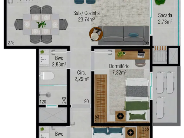 Imagem 6: Areias Apartamento com 2 dormitórios