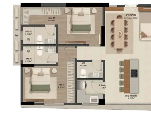 Imagem 2: Vistta 206 Apartamento com 2 dormitórios