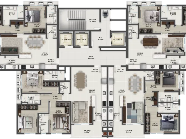Imagem 3: Erati Home Apartamento com 2 dormitórios