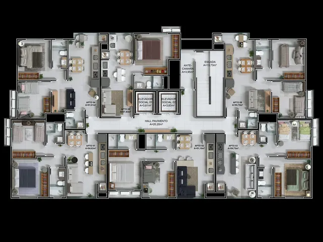 Imagem 3: Ciano Residence Apartamento com 2 dormitórios