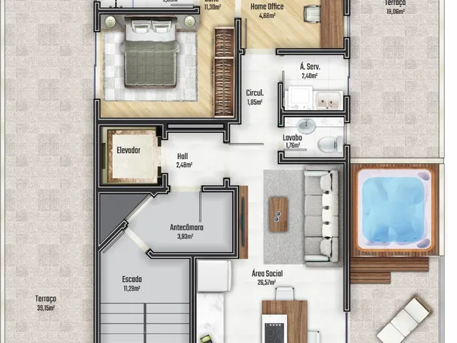 Imagem 5: Brava 22 Apartamento com 4 dormitórios