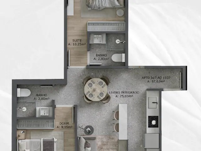 Imagem 10: Beach Sky Apartamento com 2 dormitórios