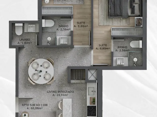 Imagem 11: Beach Sky Apartamento com 2 dormitórios