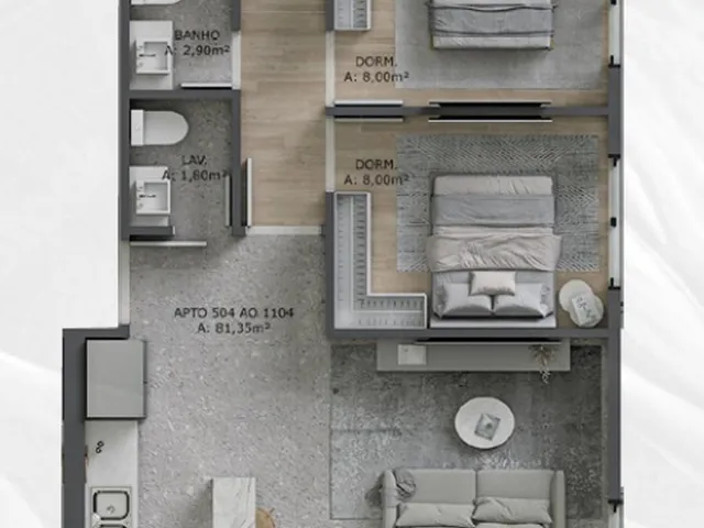 Imagem 13: Beach Sky Apartamento com 2 dormitórios