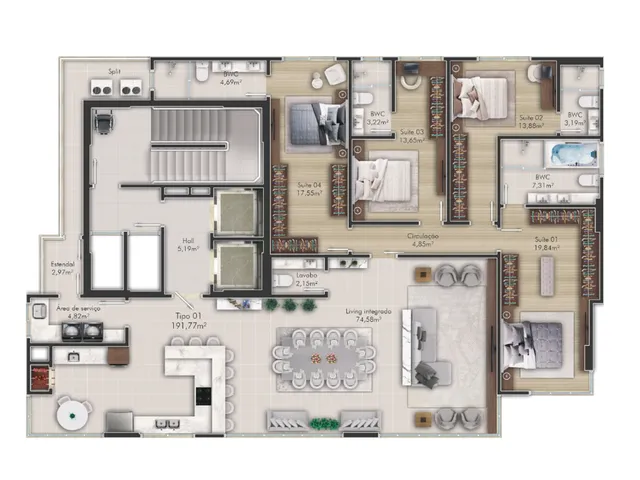 Imagem 13: Beach Dream Apartamento com 4 dormitórios