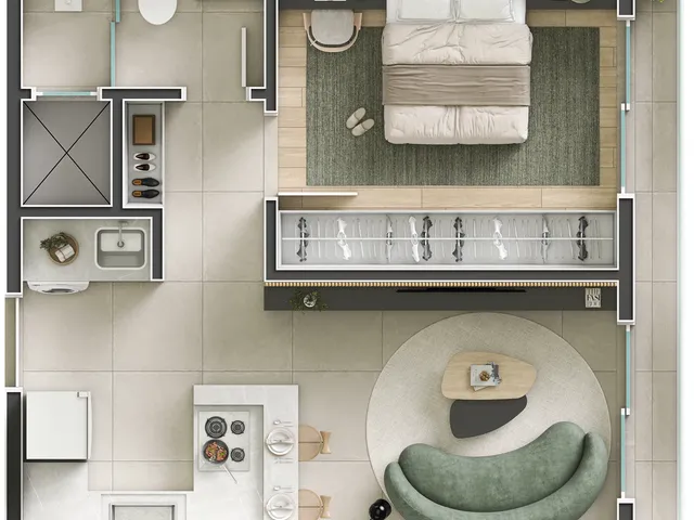 Imagem 4: Oxford 586 Apartamento com 1 dormitório