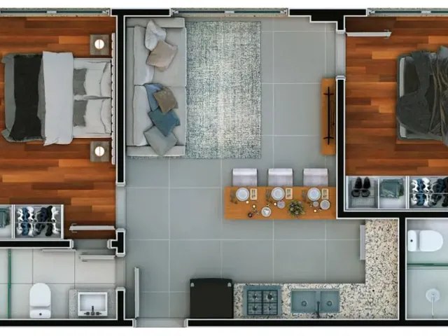 Imagem 2: Fika Apartamento com 2 dormitórios
