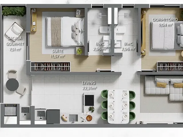 Imagem 7: Symphony Home Apartamento com 2 dormitórios