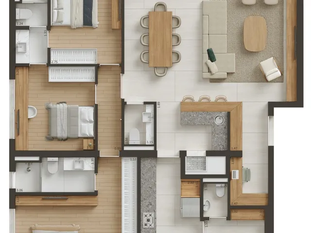 Imagem 2: Soneto Apartamento com 3 dormitórios