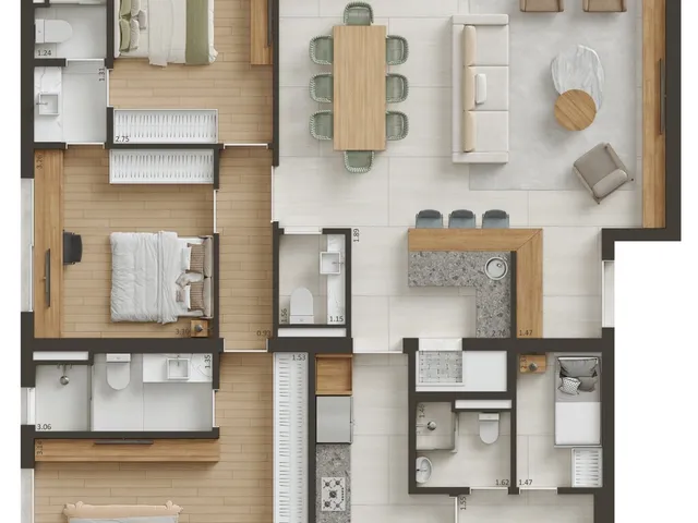 Imagem 5: Soneto Apartamento com 3 dormitórios