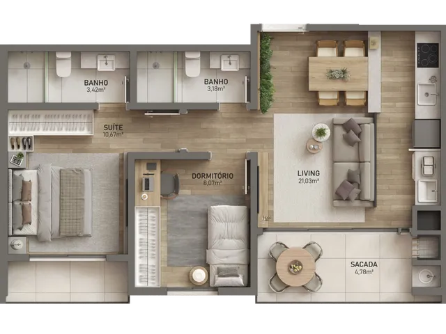 Imagem 6: Arbo 1755 Apartamento com 2 dormitórios