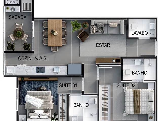 Imagem 3: San Andrés Apartamento com 2 dormitórios