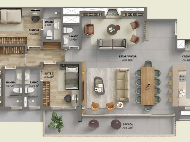 Imagem 3: Mirá Apartamento com 3 dormitórios