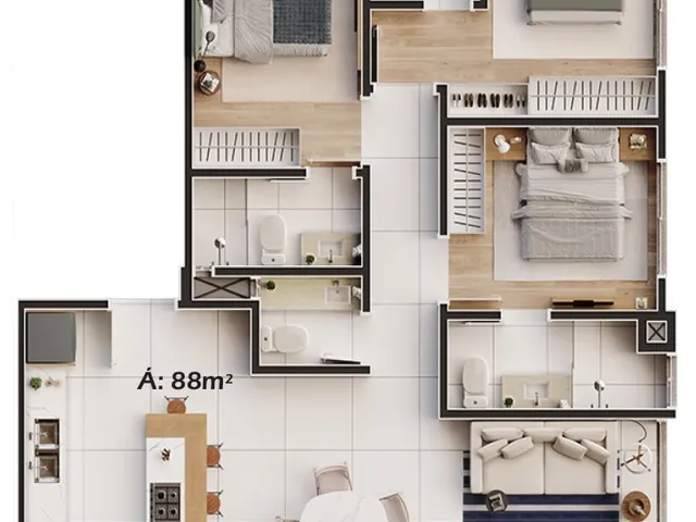 Imagem 8: Trend Apartamento com 3 dormitórios