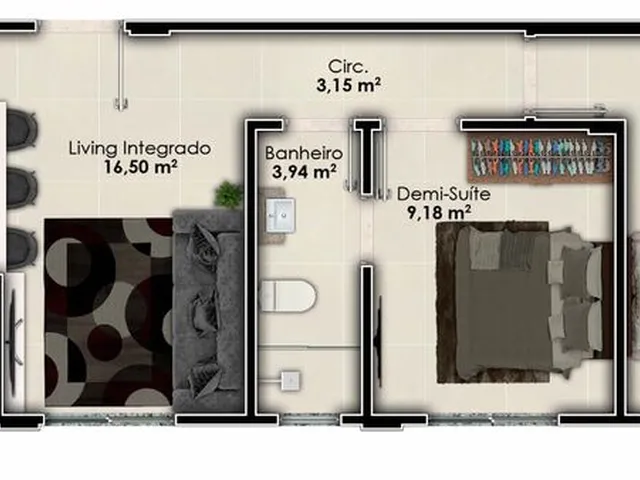 Imagem 3: Zephyros Apartamento com 2 dormitórios