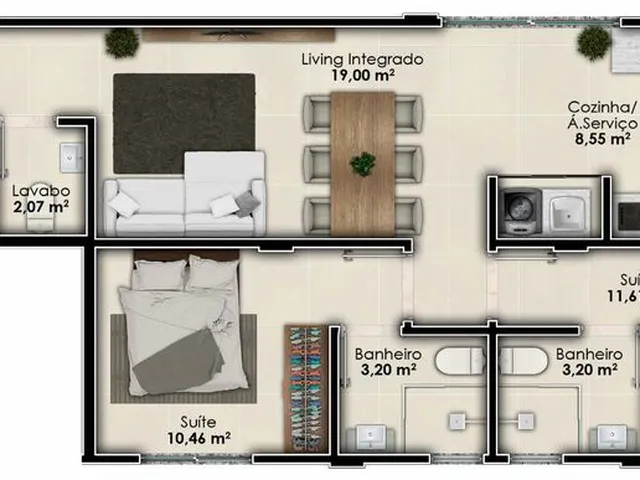 Imagem 6: Zephyros Apartamento com 2 dormitórios