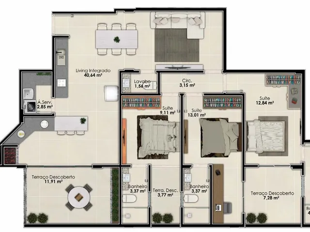 Imagem 7: Zephyros Apartamento com 2 dormitórios